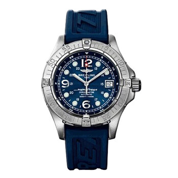 Aeromarine Superocean Steelfish XPlus Steel Blue Rubber Watch A1739010C666BLPD