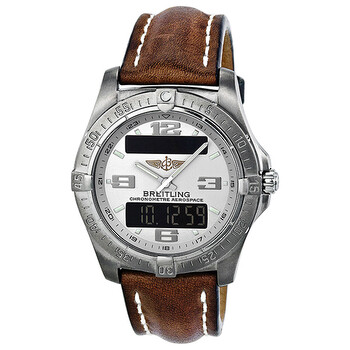 Aerospace Advantage Silver Dial Brown Leather Watch E7936210G606BRLT