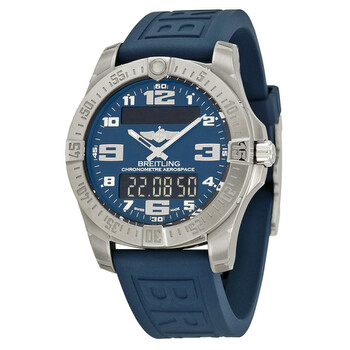 Aerospace Evo Blue Dial Blue Rubber Watch E7936310C869BLPT3