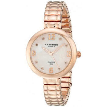 Akribos Impeccable Mother of Pearl Rose Goldtone Watch AK765RG