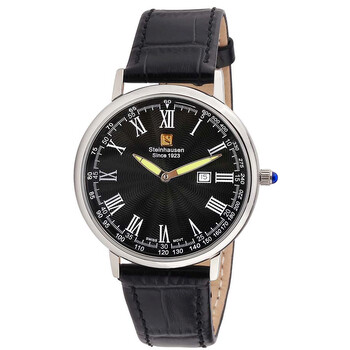 Altdorf Black Dial Black Leather Watch S0121