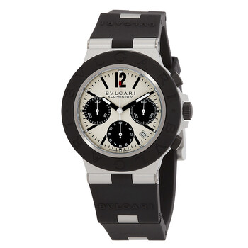 Aluminium Chronograph Automatic White Dial Watch