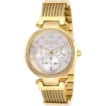 Angel Crystal White Mother of Pearl Dial Watch