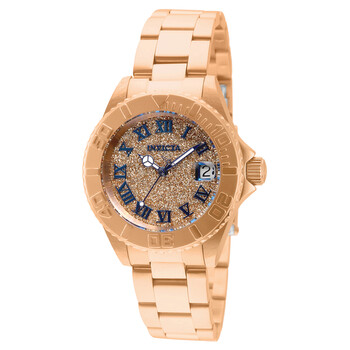 Angel Date Quartz Rose Gold Dial Watch