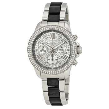 Angel MultiFunction Silver Crystalset Watch