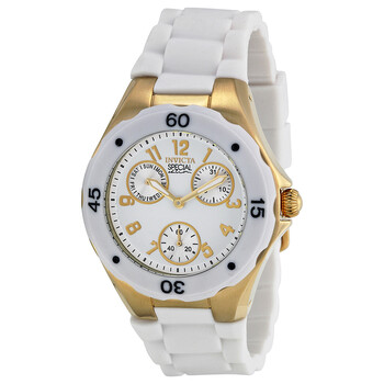 Angel MultiFunction White Sunray Dial White Silicone Watch