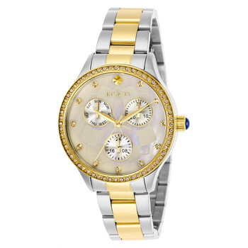 Angel Quartz Crystal White Dial Watch