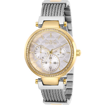 Angel Quartz Crystal White Dial Watch