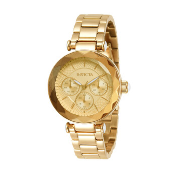 Angel Quartz Gold Dial Watch