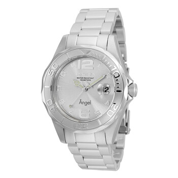 Angel Quartz Silver Dial Watch