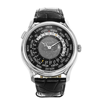 Anniversary Series World Time Moon Automatic Black Dial Watch 5575G001