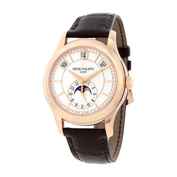 Annual Calendar Opaline White Dial Brown Leather Watch 5205R001