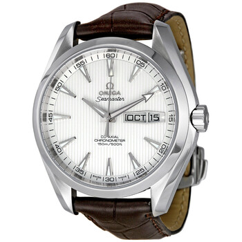 Aqua Terra Silver Dial Automatic Leather Watch