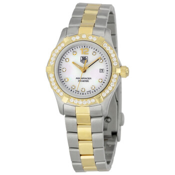 Aquaracer Mother of Pearl Diamond Watch WAF1450.BB0825