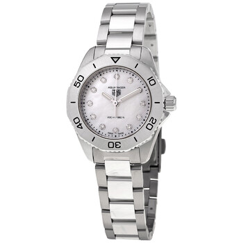 Aquaracer Quartz Diamond White Mother of Pearl Dial Watch WBP1416.BA0622