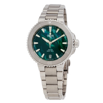 Aquis Date Automatic Green Dial Watch 01 733 7770 413707 8 18 05P