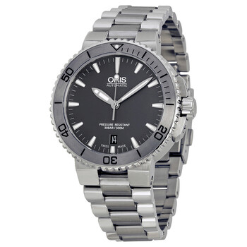 Aquis Date Grey Dial Stainless Steel Watch 01 733 7676 415307 8 21 10P
