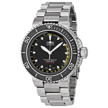 Aquis Depth Gauge Automatic Black Dial Steel Watch 73376754154MB