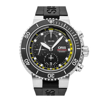 Aquis Depth Gauge Chronograph Automatic Black Dial Watch 01 774 7708