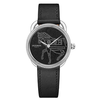 Arceau Horse Quartz Diamond Black Dial Watch 053219WW00