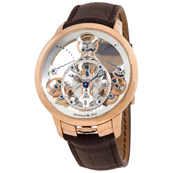 Arnold  Son Time Pyramid Hand Wind Skeleton Dial Watch 1TPAR.S01A.C125