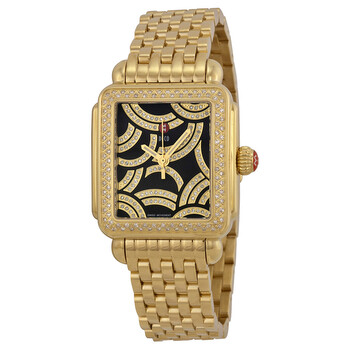 Art of Deco Black Dial Goldplated Watch MWW06T000119