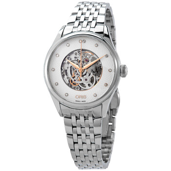 Artelier Automatic Diamond Silver Skeleto Watch 01 560 7724 403107 8 17