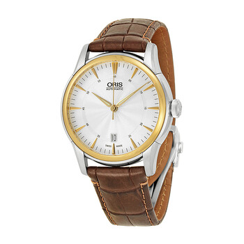 Artelier Automatic Silver Dial Brown Leather Watch 73376704351LS
