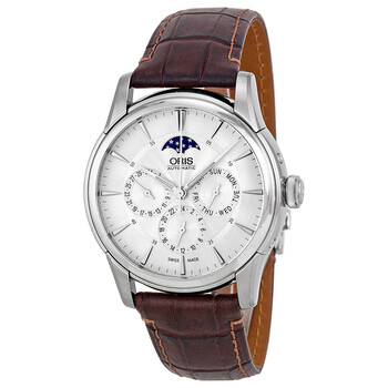 Artelier Complication Silver Dial Brown Leather Watch 01 582 7689 405107 5 21 70FC