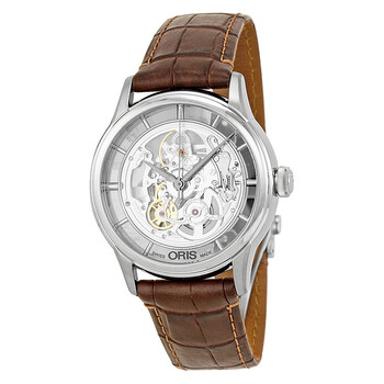 Artelier Skeleton Dial Brown Leather Watch 01 734 7684 405107 5 21 70FC