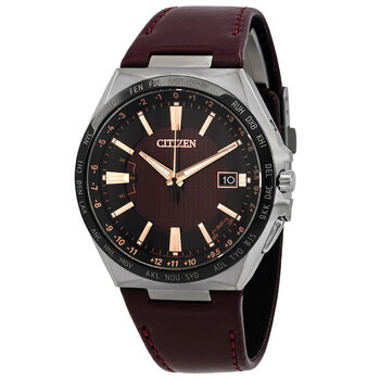 Attesa Perpetual World Time Burgundy Dial Watch CB021607W