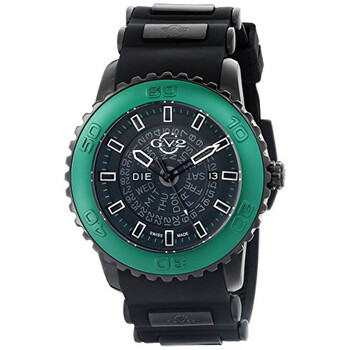 Aurora Black Dial Silicone Watch