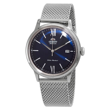 Automatic Blue Dial Stainless Steel Mesh Watch RAAC0019L10B
