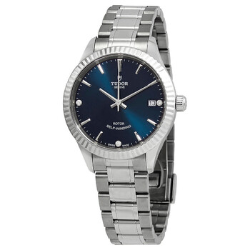 Automatic Blue with 3 Diamonds Dial Watch M123100017