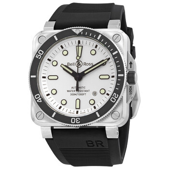 Automatic White Dial Watch BR0392DWHSTSRB