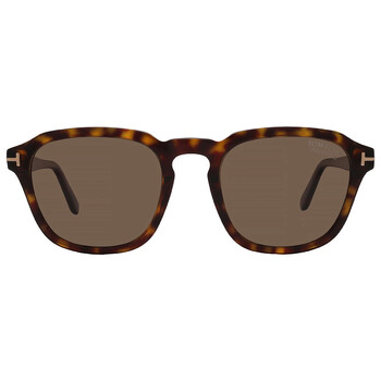 Avery Polarized Brown Square Sunglasses FT0931 52H