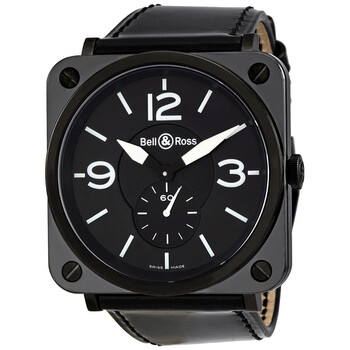 Aviation Black Dial Black Patent Leather Watch BRSBLKBKPAT