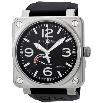 Aviation Reserve De Marche Black Dial Watch BR0197STEEL