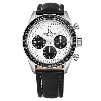 Aviator Chronograph Automatic Silver Dial Watch