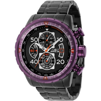 Aviator Chronograph Quartz Black Dial Watch