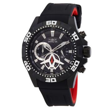 Aviator MultiFunction Black Carbon Fiber Dial Black Polyurethane Watch