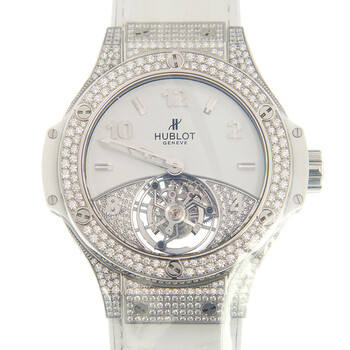 BIG BANG Tourbillon Hand Wind Diamond White Dial Watch 345.SE.2010.LR.1704