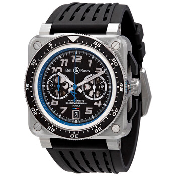 BR 0394 Chronograph Automatic Black Dial Watch BR0394A521SRB
