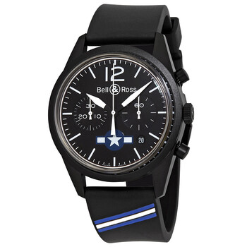 BR 126 Insignia US Chronograph Automatic Black Dial Watch BRV126BLCACOUS