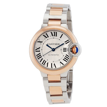 Ballon Bleu 36 Automatic 18kt Rose Gold and Stainless Steel Silver Dial Watch W2BB0033
