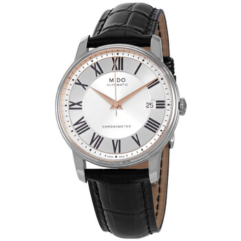 Baroncelli Automatic Silver Guilloche Dial Watch M010.408.46.033.29