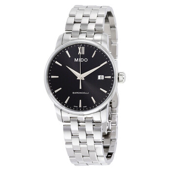 Baroncelli Black Dial Stainless Steel Watch M0134101105100