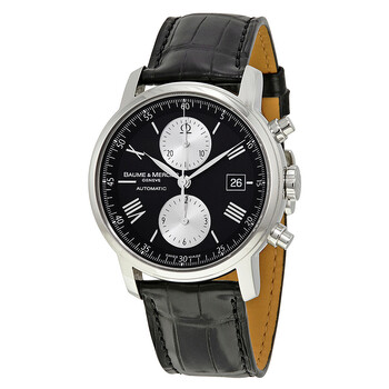 Baume and Mercier Classima Executives Automatic Black Leather Watch