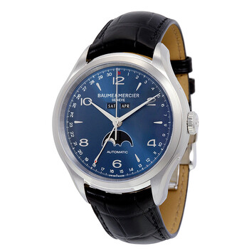 Baume and Mercier Clifton Blue Dial Moonphase Watch