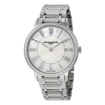Baume and Mercier Mother of Pearl Dial Diamond Watch MOA10227